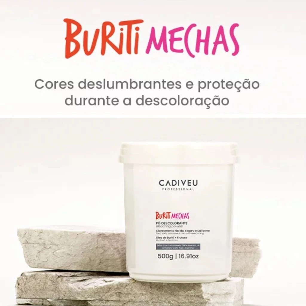 Kit Produtos Pro Cadiveu Buriti Mechas Pó Descolorante